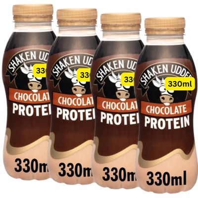 Chocolate Flavoured Protein Milkshake 330ml Shaken-udders (4x330ml)
