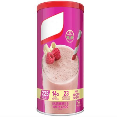 Meal Shake - This Flavoured Shake Is High In Protein And Fibre - Contains 23 Vitamins And Minerals - No Added Sugar - 227Kcal, And Contains 16 Meals (Raspberry & White Chocolate)