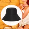 Baoblaze Sauna Hat Sauna Accessories Premium Protects Hair from Overheating Gift Reusable Breathable Practical Durability Comfortable, Black view 4