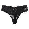Underpants Women's Custom High Waist Striped Thongs No Show Bikini Custom Thongs Women Underwear Panties Cotton Thong, black, L view 2