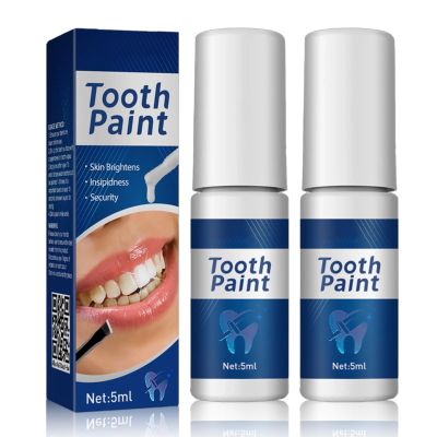 Teeth Paint & Polish - Gentle Cover-Up Formula for a Refreshed, Healthy-Looking Smile, Quick Application for Stains from Food & Drinks, Portable Teeth Color Refresh Kit (2pc)