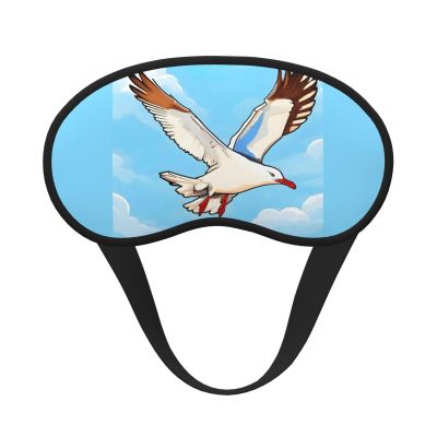 Flying Seagulls Blackout Sleep Mask,Soft Polyester, Anti-Light, Stylish,Suitable for Men and Women,for Daily Work and Outdoor Travel.