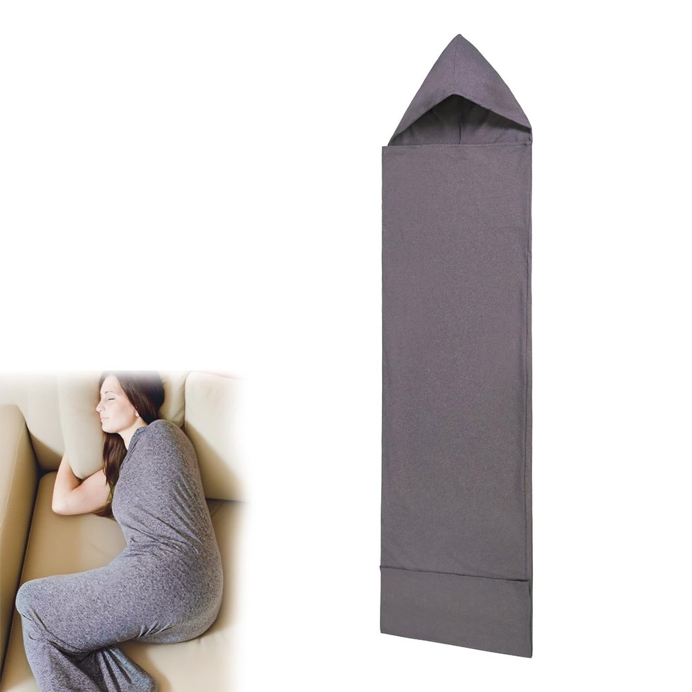 Compression Sleep Sack, Sleep Pod 360 Wrap Wearable Blanket for Stress & Anxiety Relief, Hug Pressure Therapy, Washable Portable Sleeping Bag for Warmth (S)