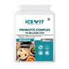 ICEVIT Probiotic Complex 10 Billion CFU | 6 Live Bacterial Strains with FOS | 60 Vegan Capsules | Food Supplement | Made in UK