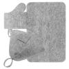 CAXUSD Felt Sauna Hat Glove Cushion Set Sophisticated Elegant Breathable Comfortable Bath Sauna Accessories for Family Members view 1