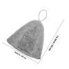CAXUSD Felt Sauna Hat Glove Cushion Set Sophisticated Elegant Breathable Comfortable Bath Sauna Accessories for Family Members view 2