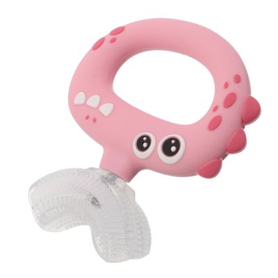 ELAYARD Silicone Toothbrush for Toddlers Boy Girl Training Brush Soft Bristles Dinosaur Shape Years Boys and Girls Oral Care Cleaning Brush