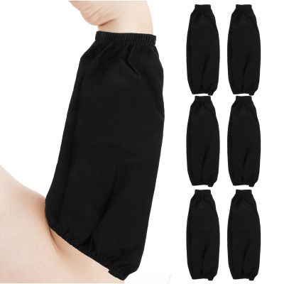 WHAMVOX 3 Pairs Waterproof Kitchen Arm Sleeves Protector, Oilproof Cooking Oversleeves Elastic Band, Multi-function Arm Sleeve Covers for Cleaning, Washing, and Painting Random Color