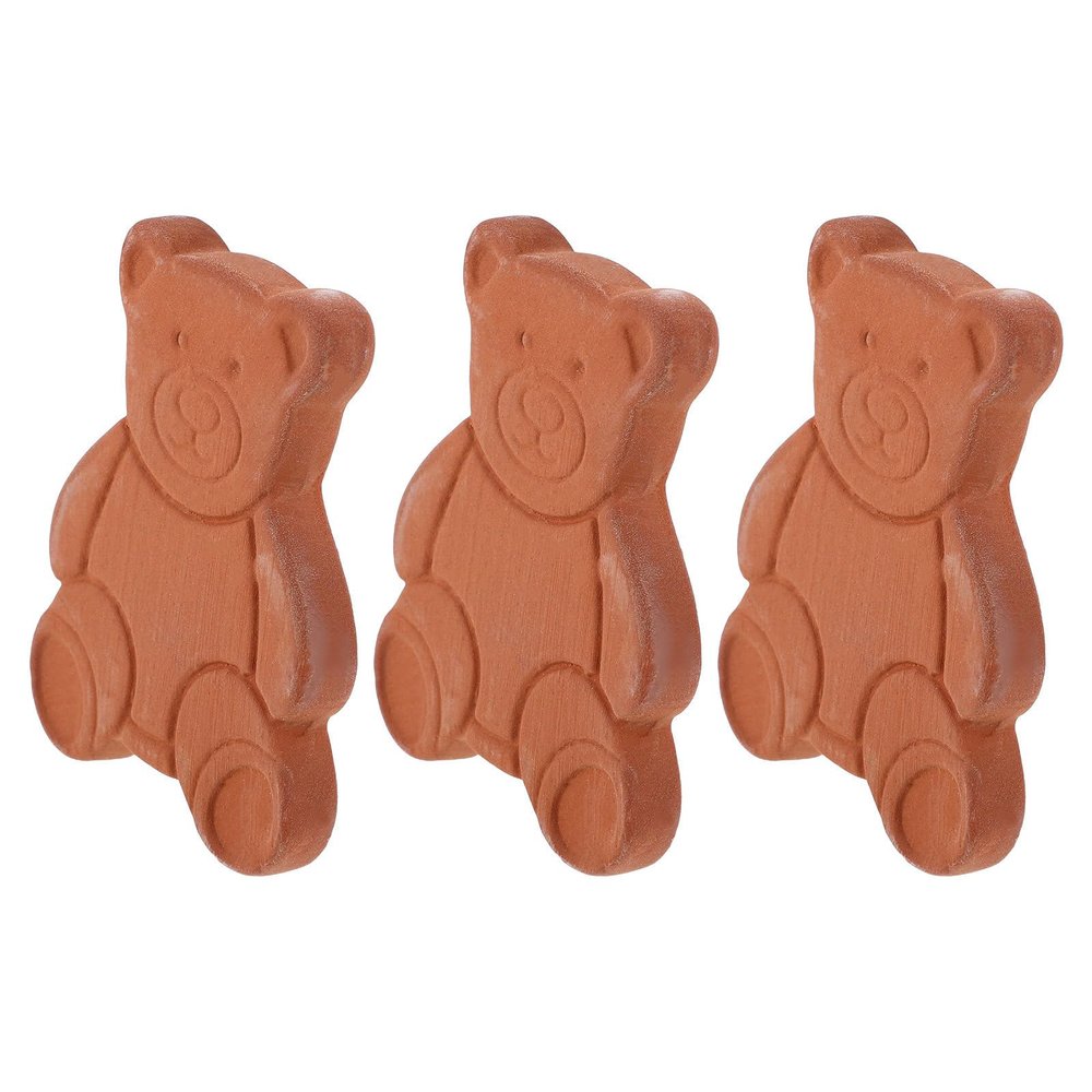 DEARMAMY 3pcs Bear-Shaped Pottery Moisture Absorbers for Food Storage Containers with Humidity Absorber Function and Moisture Control, for Kitchen Use
