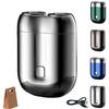 2026 New Upgrade Pocket Shaver USB Mini Shavers for Men, Rechargeable Waterproof Compact Electric Shaver, Electric Mini Portable Razor, Double Head Razor (Silver)