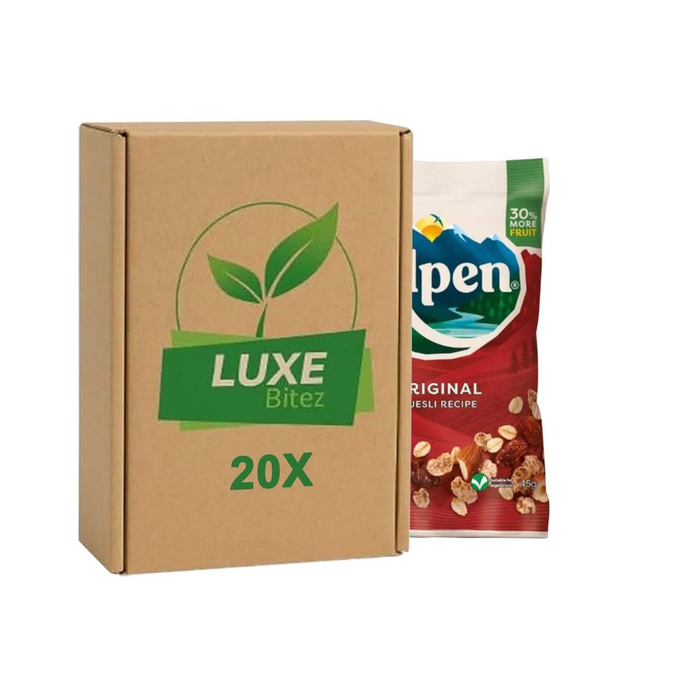 Wholegrain Muesli Sachets Alpen Original 45g Compatible with Alpen By Luxe Bitez (Pack of 20)