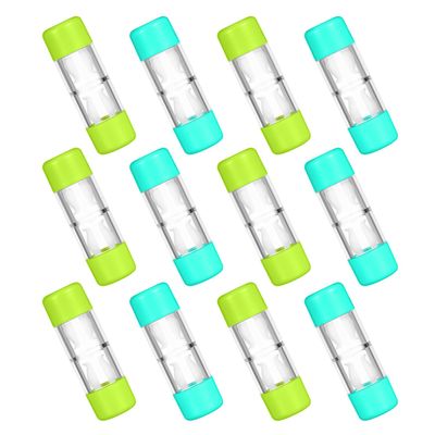 Beavorty 12pcs Hard Protective Contact Lens Case for Soft Contact and Trial Lens Compact Plastic Storage Box with Separated Compartments for Vacations