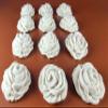 12 x Edible 3D 33mm large roses rose flowers icing toppers, cake cupcakes decorations T011 (Grey Silver) view 1