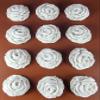 12 x Edible 3D 33mm large roses rose flowers icing toppers, cake cupcakes decorations T011 (Grey Silver) view 2