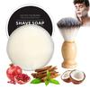 Shaving Soap for Men with Coconut Oil - Rich Lather Cream Bar, Dense Foam Kit with Brush - Travel Friendly Men's for Smoothest Shave. view 1