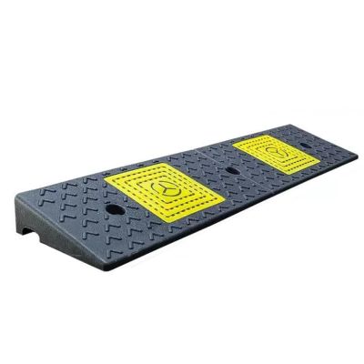 Heavy Duty Rubber Threshold Ramp for Wheelchairs and Scooters, Enhances Accessibility on Sidewalks and Driveways