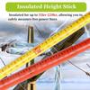 YEHOZZ Telescopic Measuring Ruler,Adjustable Height Measuring Pole, Epoxy Resin Height Measuring Stick for Live Power Lines and Construction Height Measuring Stick Lineman w/Hook Yellow-12m/39.4ft view 2