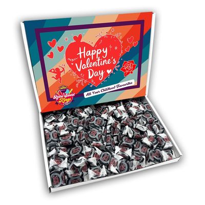 Black Jacks Happy Valentines Day Sweets Gift Box Hamper (RETRO VALENTINES FRONT)