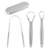 3 Pack Metal Tongue Scraper, Tongue Cleaners Stainless Steel Set, 2 Spoon 1 U-Shaped Tongue Scrapers with Storage Case, Tongue Cleaner for Adults Kids Oral Hygiene Care, Reduce Bad Breath, 3Style Kit view 1
