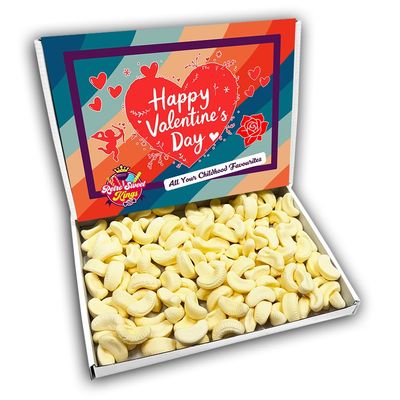 Foam Bananas Happy Valentines Day Sweets Gift Box Hamper (RETRO VALENTINES FRONT)