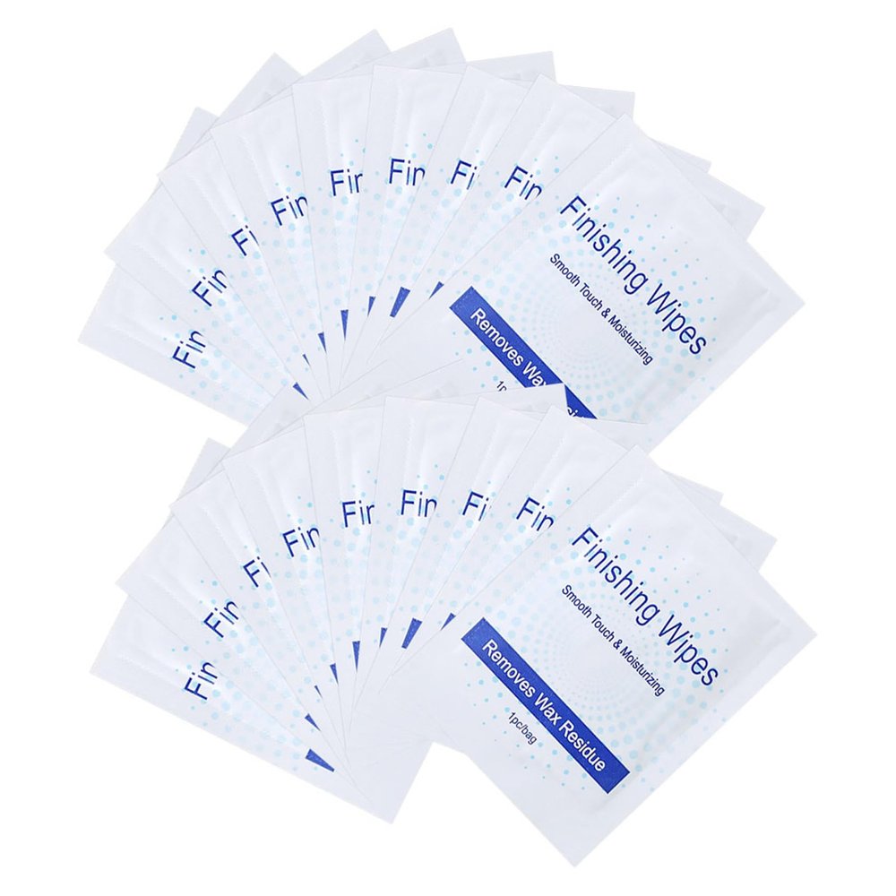 AMUSLESUR 50Pcs Wax Removal Wipes for Women Waxing Aftercare, Oil-Removing Wax Cleaning Pads, Sensitive Skin Cleansing Wipes for Body Hair Depilation and Residue Removal