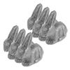 SHOWERORO 6pcs Cast Iron Rabbit Cooking Tools in Silver for Stewing and Boiling, Safe Kitchen Gadgets Enriching Meals, for Vegans, Athletes, and Pregnant Women view 1