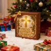 24 Day Acrylic Crosses Ornament Set with Inspirational Prayers to Enriching Christmas Tradition and Spiritual Concentration Christmas Tree Crosses Ornament view 3