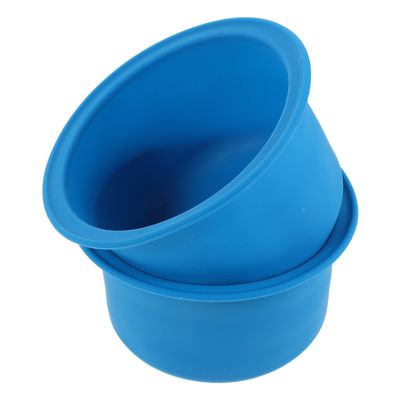 ABOOFAN 2Pcs Blue Silicone Wax Melting Pot Liner Reusable Small Wax Melt Warmer Bowl with Easy Release Mini Silicone Melter for Hair Removal and Personal Care Use