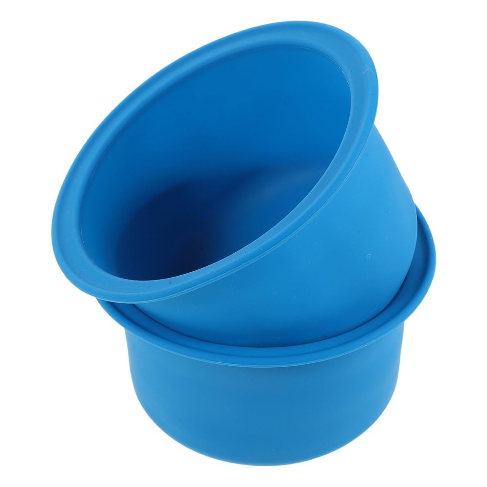 ABOOFAN 2Pcs Blue Silicone Wax Melting Pot Liner Reusable Small Wax Melt Warmer Bowl with Easy Release Mini Silicone Melter for Hair Removal and Personal Care Use