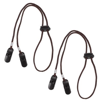 Hemobllo 2pcs Adjustable Outdoor Caps Clips Multi-function Hat Strap Brown Anti-lost Hat Holder for Travel Cycling and Sports