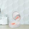 JEWEDECO Denture Case Denture Storage Box Compact Soak Container Lightweight Plastic for Travel Cleaning Store White view 3