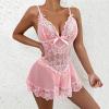 Lingerie Sets for Women UK,Santa Babydoll Dress Lace Chemise with Faux Fur Mesh Sleepwear Naughty Festive Nightwear view 2