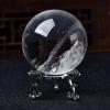 QMKADFQXF White Crystal Sphere Clear Quartz Ball with Stand Balls for Home Decor Decorative Invite Wealth Witchcraft,80mm Natural crystal rough view 1