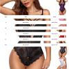 Sexy Lingerie for Women Sets,Santa Babydoll Dress Lace Chemise with Faux Fur Mesh Sleepwear Naughty Festive Nightwear view 3