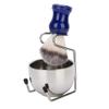BORDSTRACT 3Pcs Beard Shaving Kit, Nylon Boar Brush Lather Bowl 304 Stainless Steel Stand for Men view 3