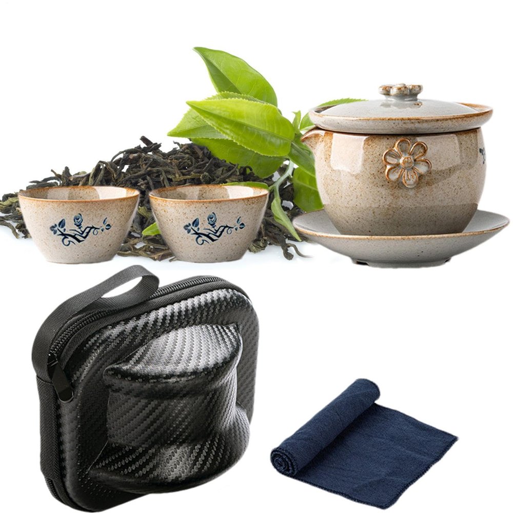 Tea Sets for Adults Anti-Slip Anti-Scald Ceramic Tea Cup Set