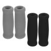 OKUMEYR 4pcs Walking Cane Handle Grip Covers Thickened Foam Crutch Hand Grips Non-Slip Replacement Handles for Elderly Mobility Aids with Black and Grey Cushioned Sleeves view 1