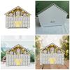 PANGBOER Wood LED Lighted Advents Calendar Christmas Advents Calendar with LED Lights and 24 Drawers Wood Decoration view 2