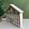 PANGBOER Wood LED Lighted Advents Calendar Christmas Advents Calendar with LED Lights and 24 Drawers Wood Decoration view 4
