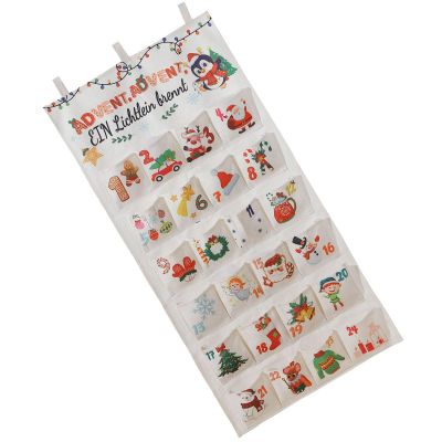PANGBOER with 24 Pocket Canvas Fabric Hanging Accessories for Wall and Door Decoration Party Supplies