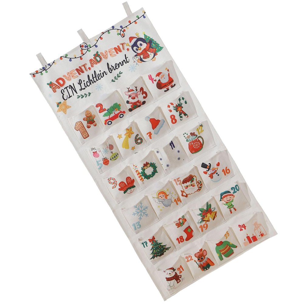 PANGBOER with 24 Pocket Canvas Fabric Hanging Accessories for Wall and Door Decoration Party Supplies