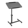 Dettchan Black Bedside Table, Adjustable Home Use Bed Table, Rolling Laptop Table for Homes, Hospitals, And Office, Load Capacity 20kg view 1