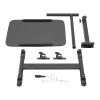 Dettchan Black Bedside Table, Adjustable Home Use Bed Table, Rolling Laptop Table for Homes, Hospitals, And Office, Load Capacity 20kg view 2