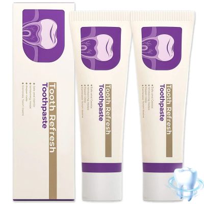 2pcs Nature Tooth Refresh Toothpaste, Natural Toothpaste for Enamel Improve & Strengthening, Fresh Breath & Deep Cleaning, for Sensitive Teeth Oral Care