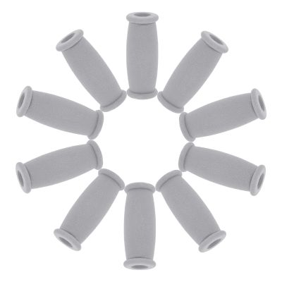COMPUKAS 10pcs TPR Replacement Crutch Hand Grips Underarm Cushions Crutch Accessories Gray for Comfortable Mobility Support