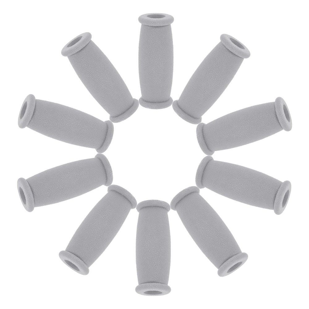 COMPUKAS 10pcs TPR Replacement Crutch Hand Grips Underarm Cushions Crutch Accessories Gray for Comfortable Mobility Support