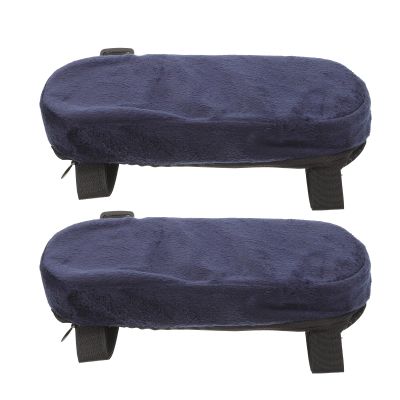 CATIEBYE 2pcs Wheelchair Armrest Pads Protective Arm Cushions Replacement Armrest Covers for Office and Mobility Chairs Navy Blue Comfortable Elbow Rest Accessories