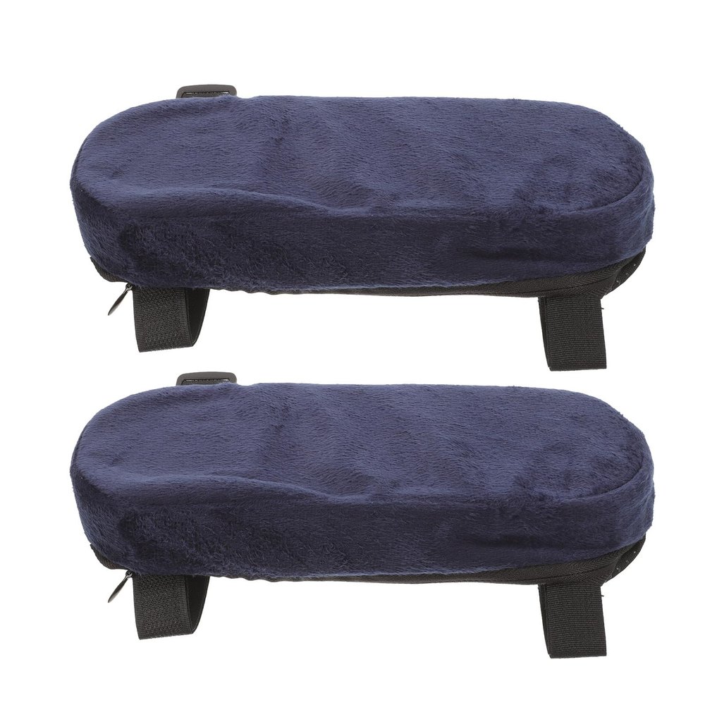CATIEBYE 2pcs Wheelchair Armrest Pads Protective Arm Cushions Replacement Armrest Covers for Office and Mobility Chairs Navy Blue Comfortable Elbow Rest Accessories