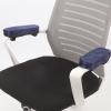 CATIEBYE 2pcs Wheelchair Armrest Pads Protective Arm Cushions Replacement Armrest Covers for Office and Mobility Chairs Navy Blue Comfortable Elbow Rest Accessories view 2