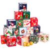 Christmas Festival Countdown Calendar 24 Days Candy Box Easy Assembly Home Party Decoration Gift Wrapping Paper Craft Festival Coated Paper Craft Box